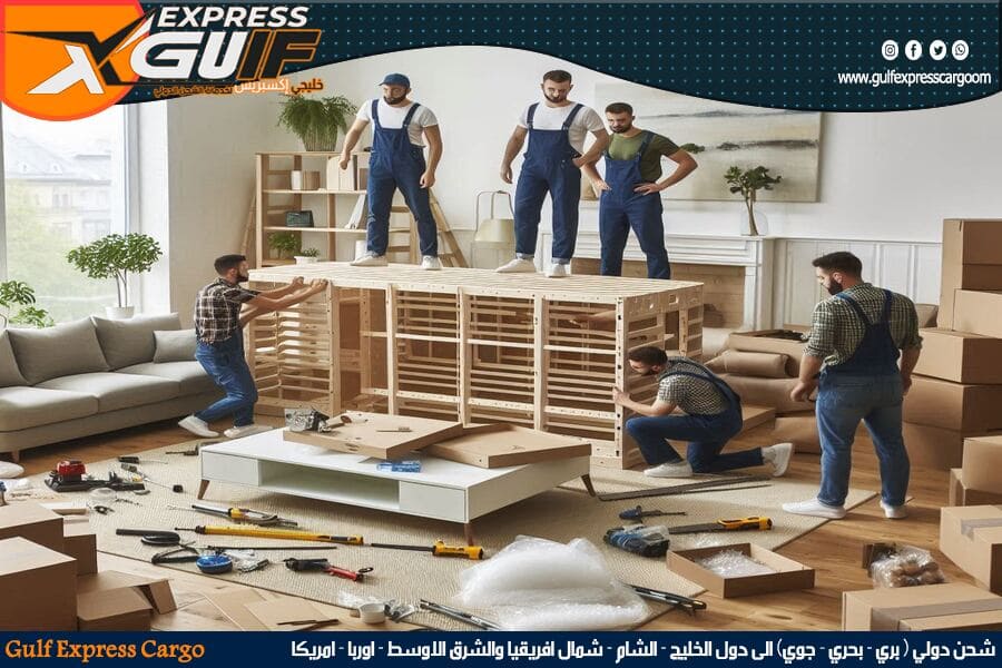 شحن الاثاث مع الفك والتركيب من جدة للاردن